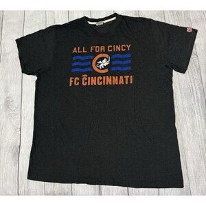 FC Cincinnati All For Cincy XXL 2XL Dark Gray T Shirt Homage Made in USA